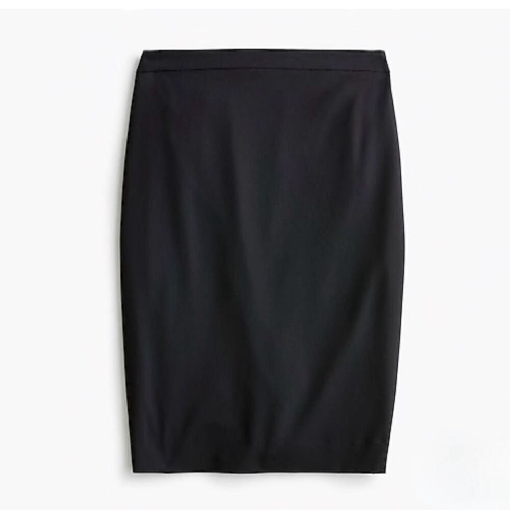 J. Crew No. 2 Pencil Skirt size 4 Italian Wool Black